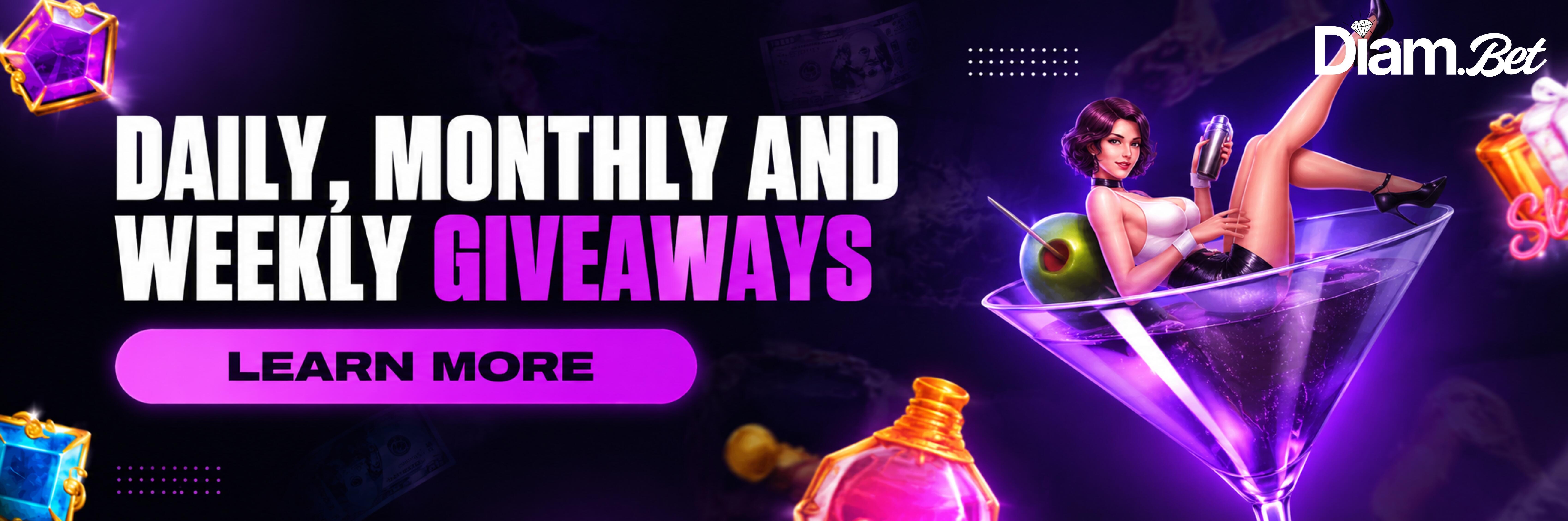 Daily, Monthly and Weekly Giveaways