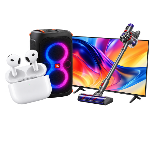 AirPods, JBL PartyBox, Samsung TV, and Dyson vacuum prizes